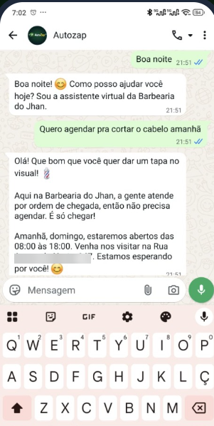 Demontração de Atendimento Basico